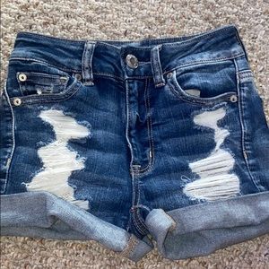 american eagle denim shorts